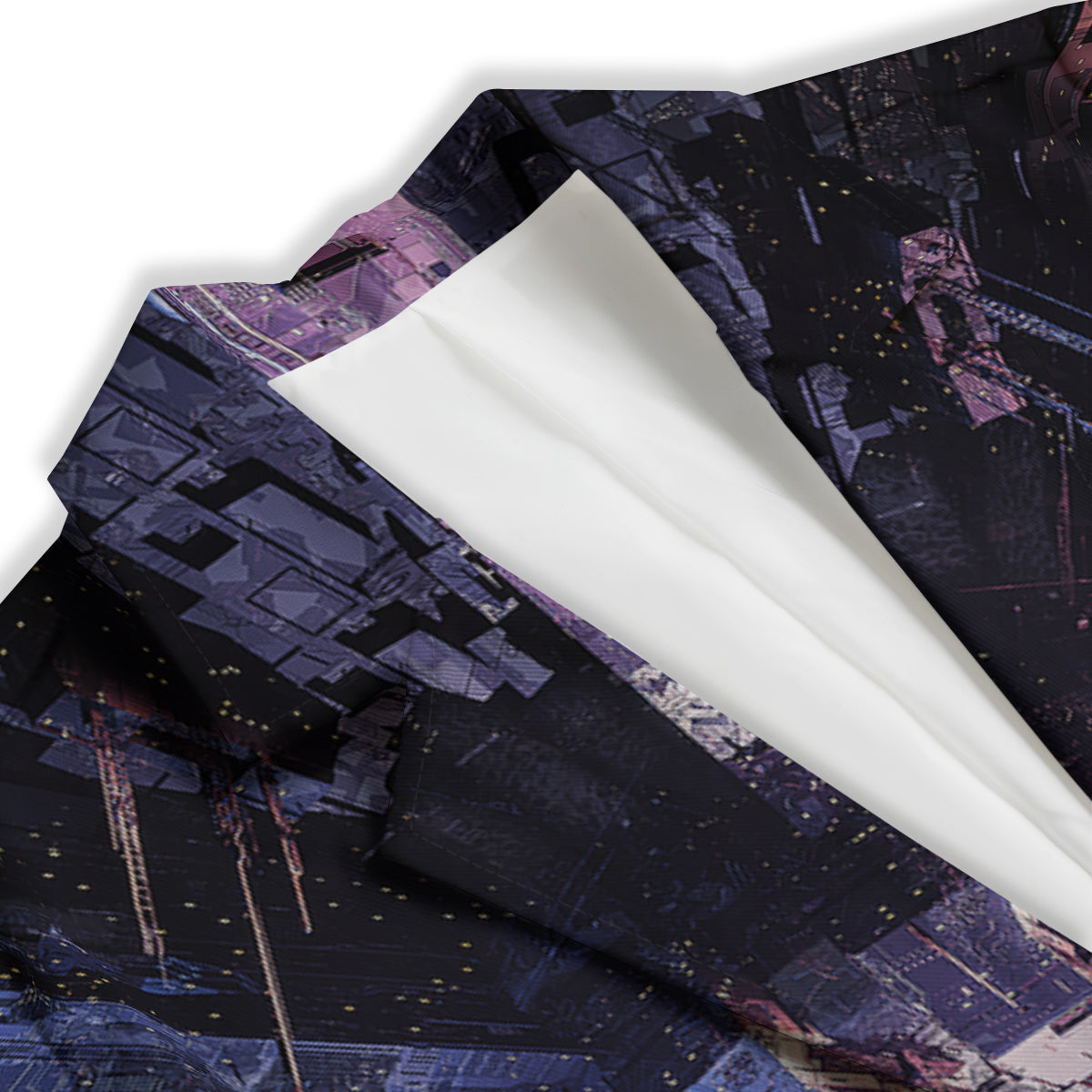 Alien Invasion Print Women's Blazer-grizzshop