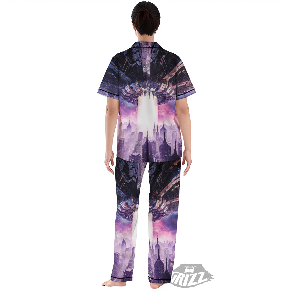 Alien Invasion Print Women's Pajamas Set-grizzshop