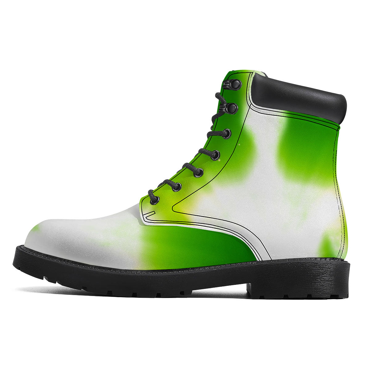 Alien Light Green Print Boots-grizzshop