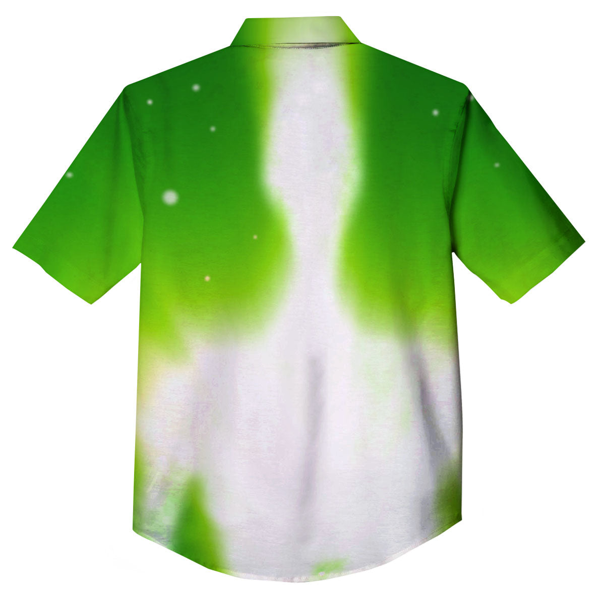 Alien Light Green Print Button Up Shirt-grizzshop