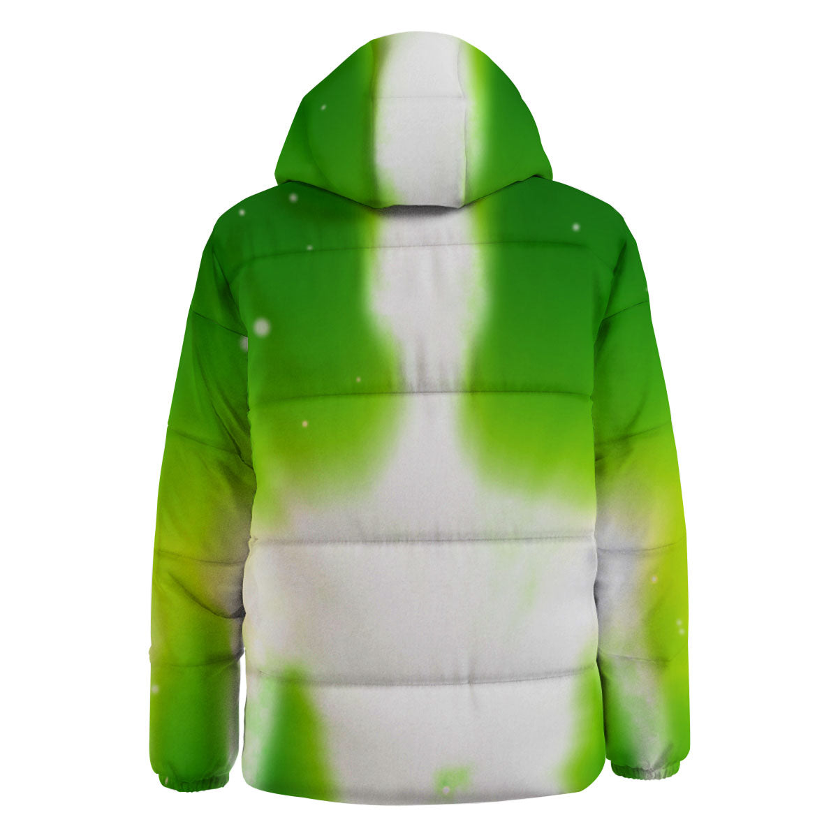 Alien Light Green Print Down Jacket-grizzshop