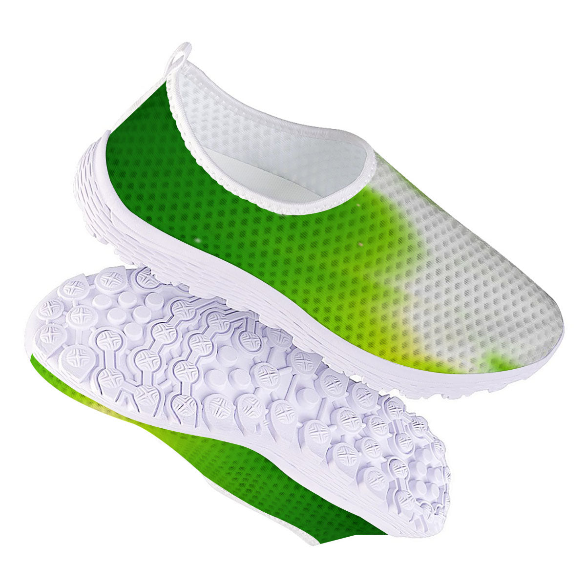 Alien Light Green Print Nurse Shoes-grizzshop