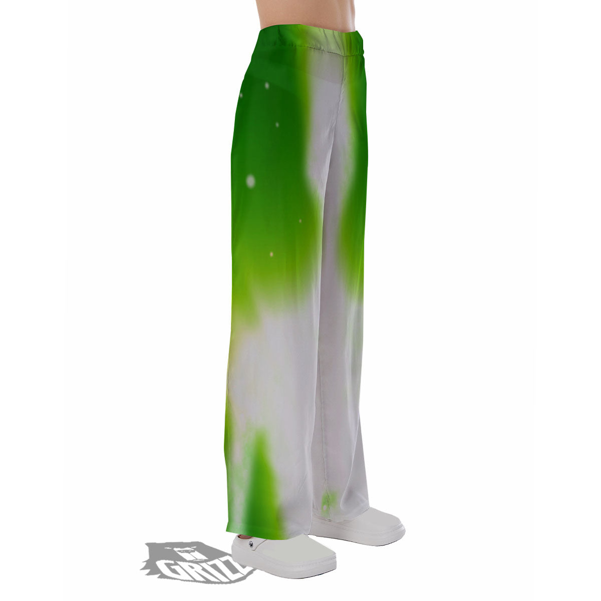Alien Light Green Print Pajama Pants-grizzshop