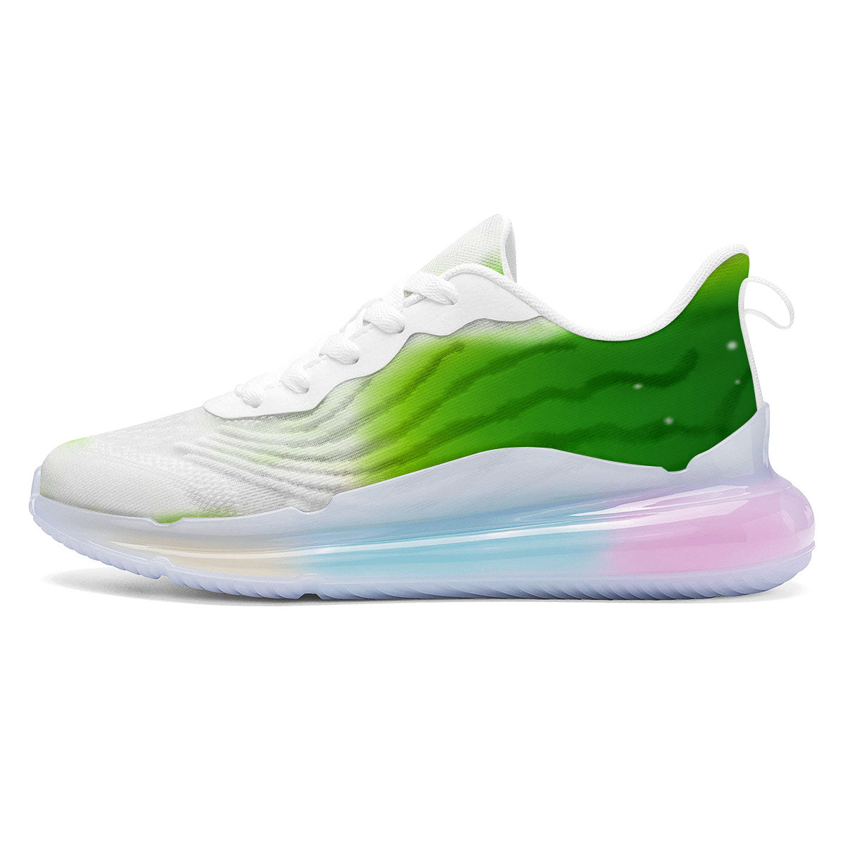 Alien Light Green Print Running Sneakers-grizzshop