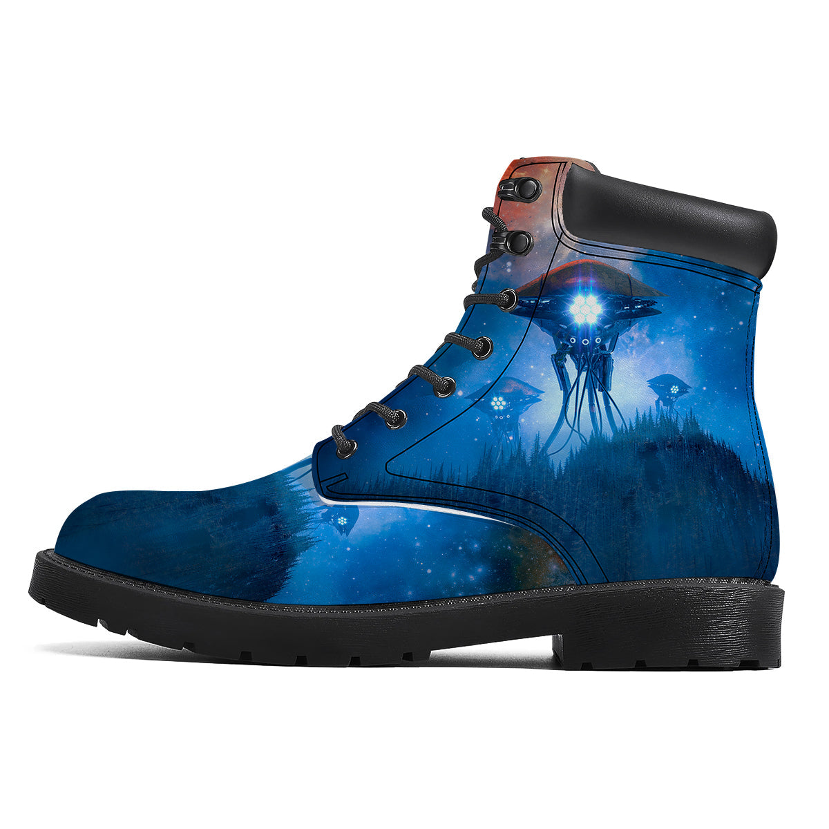 Alien Machines Print Boots-grizzshop
