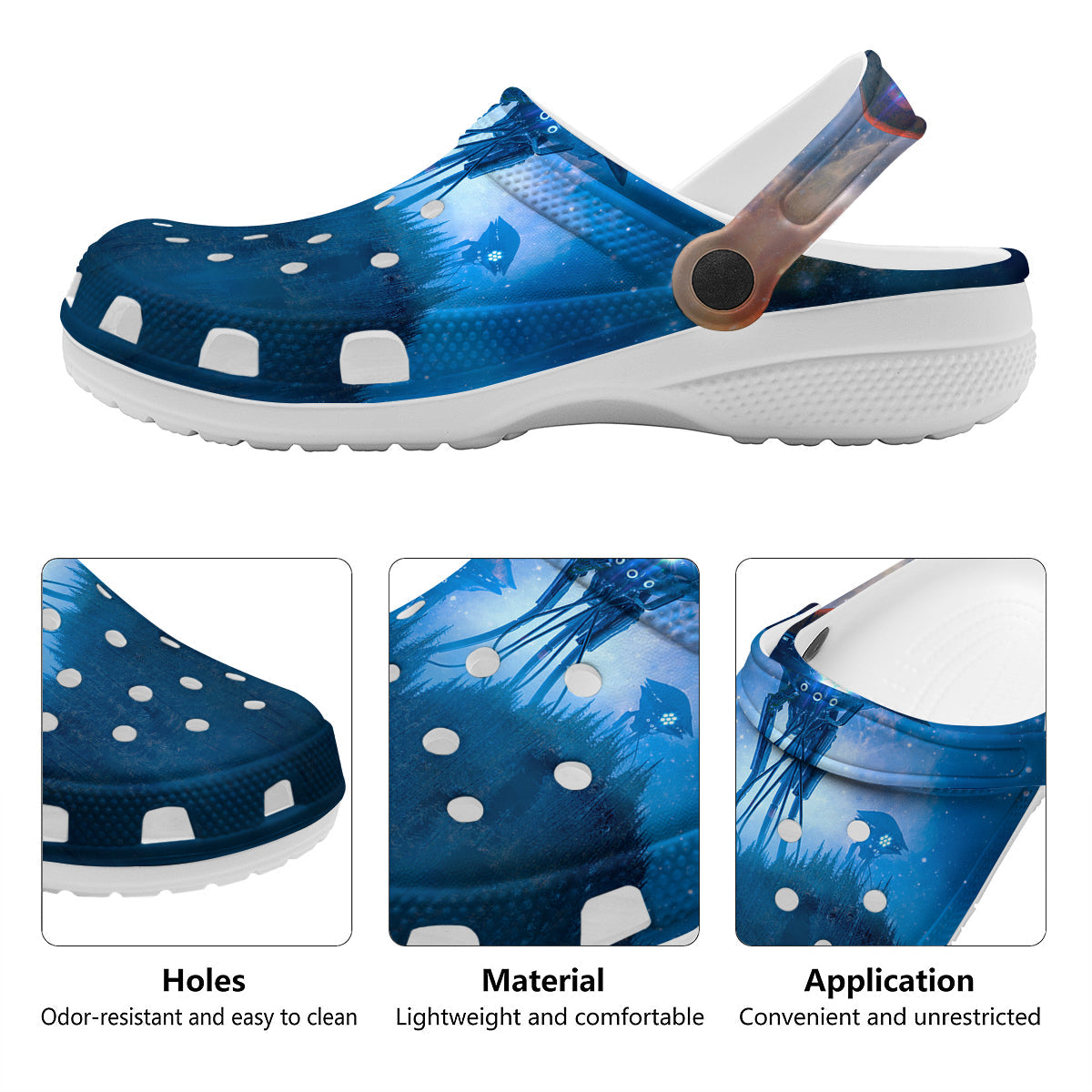 Alien Machines Print Clog-grizzshop