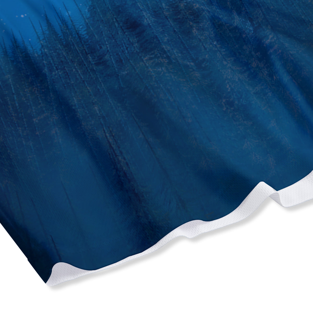 Blue Fish Hook Print Pattern Mesh Shorts