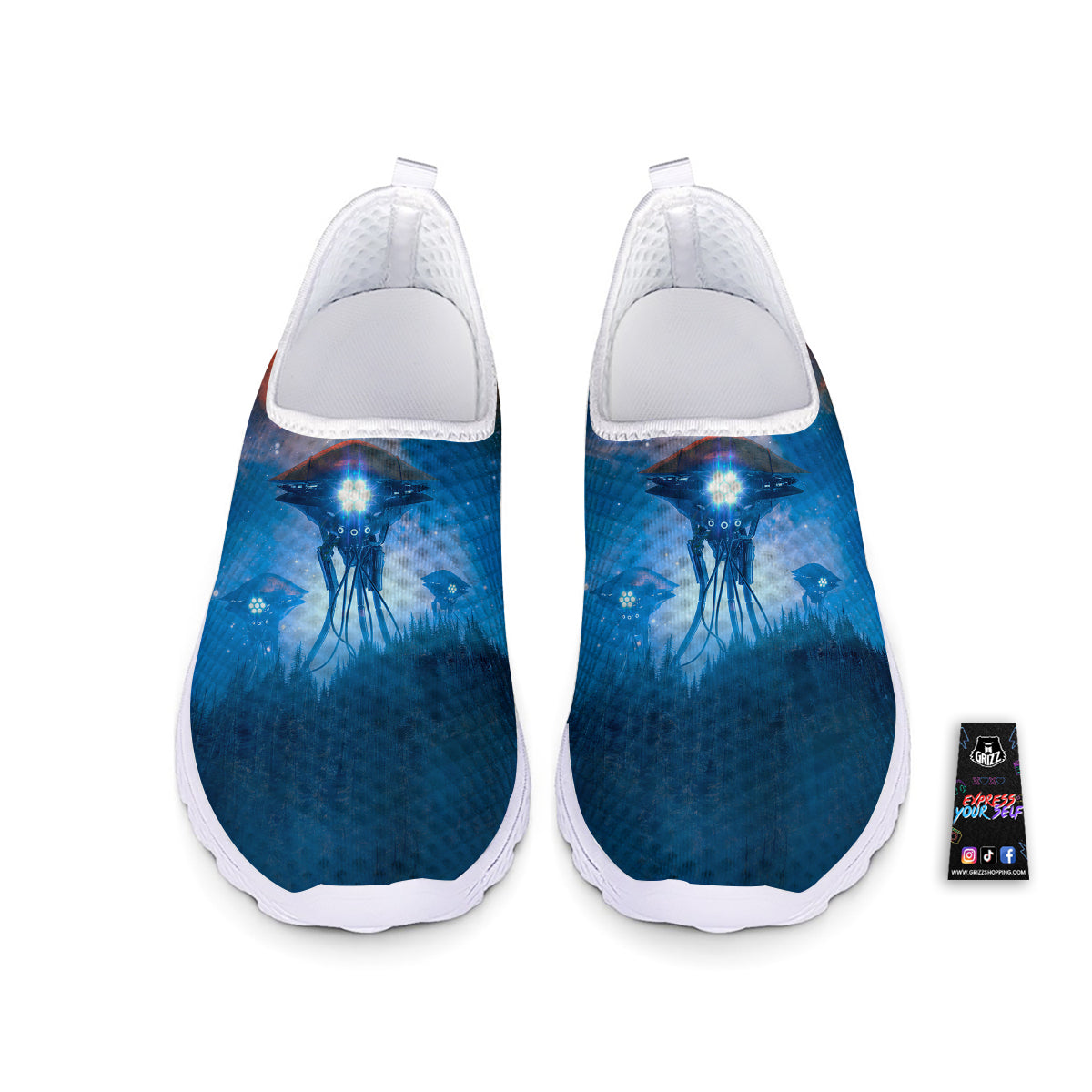 Alien Machines Print Nurse Shoes-grizzshop