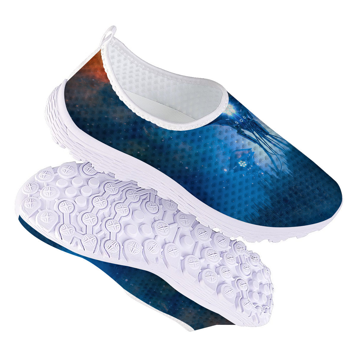 Alien Machines Print Nurse Shoes-grizzshop