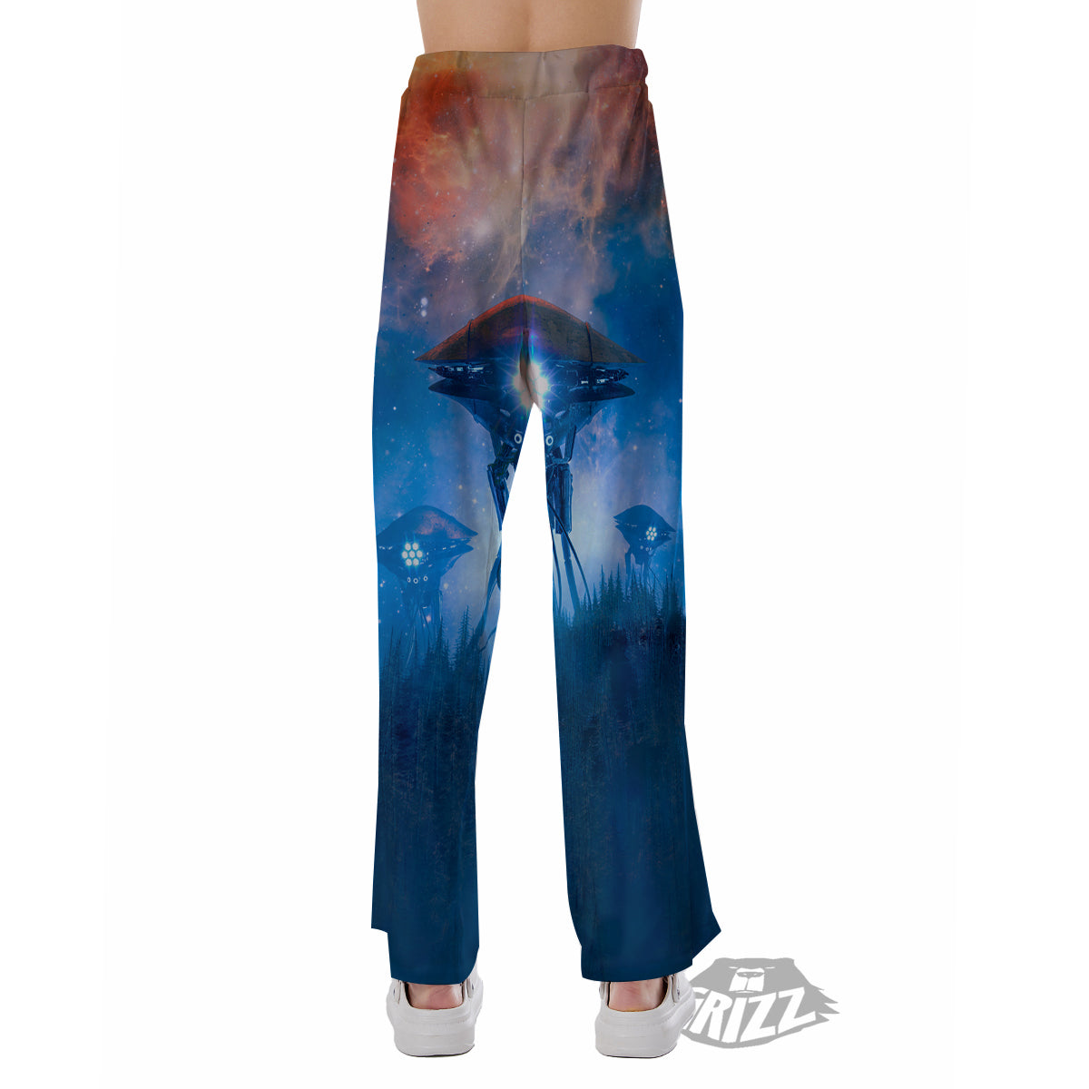 Alien Machines Print Pajama Pants-grizzshop