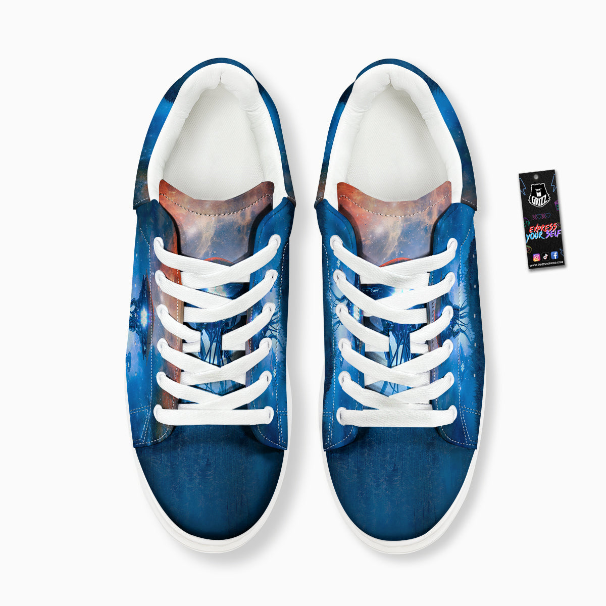 Alien Machines Print Platform Shoes-grizzshop
