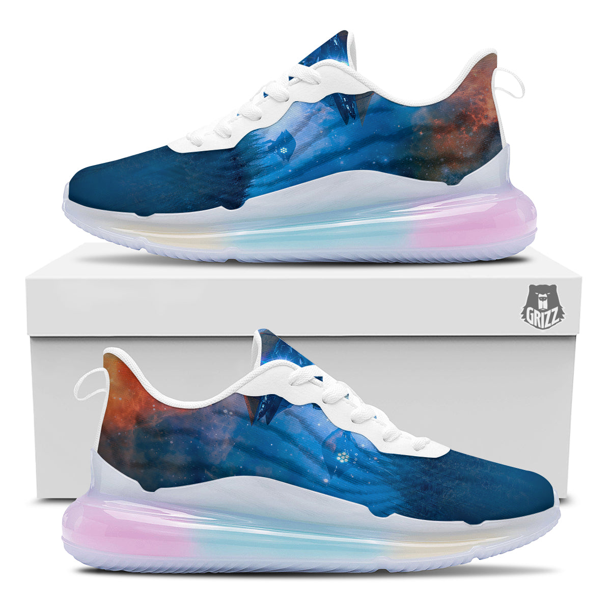 Alien Machines Print Running Sneakers-grizzshop