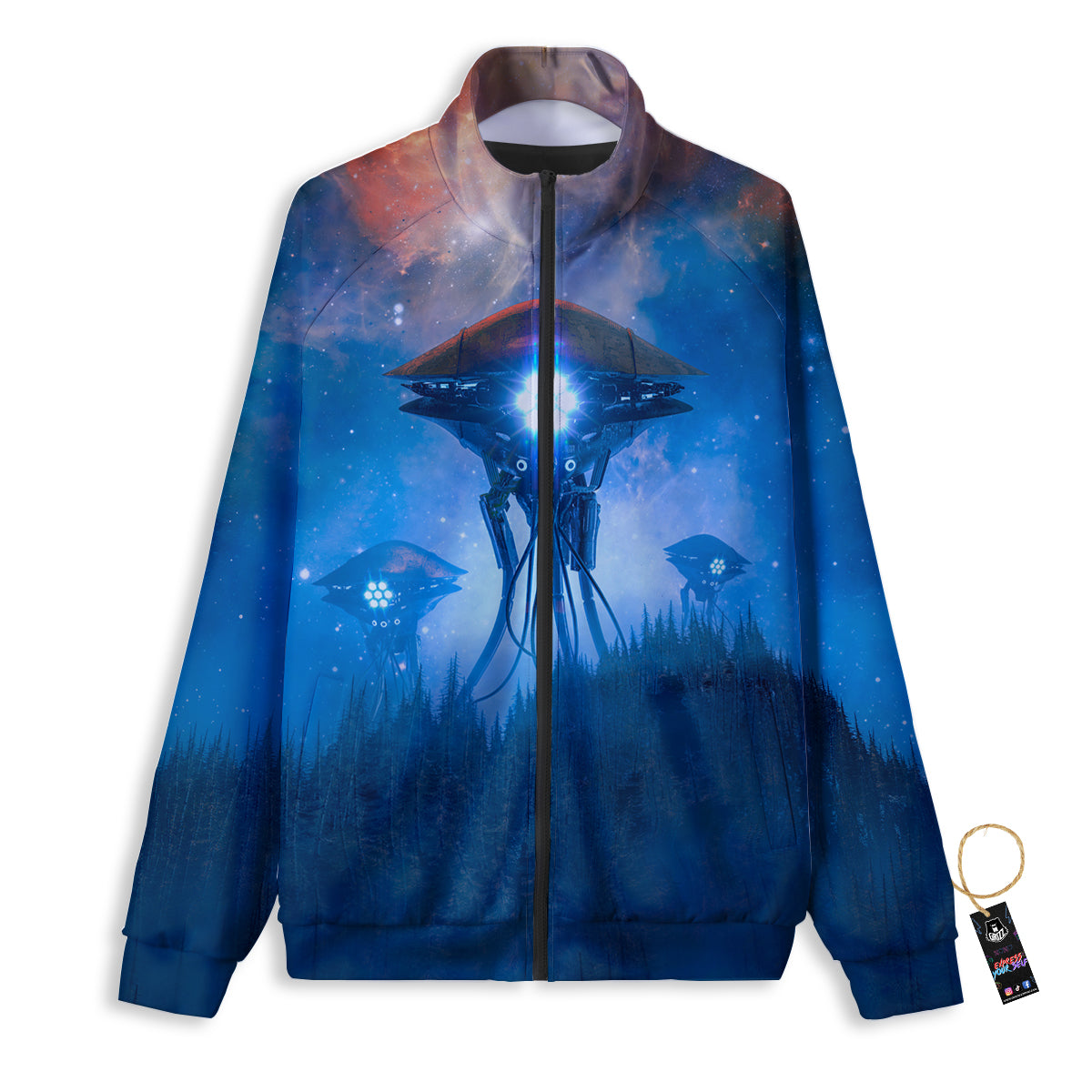 Alien Machines Print Track Jacket-grizzshop