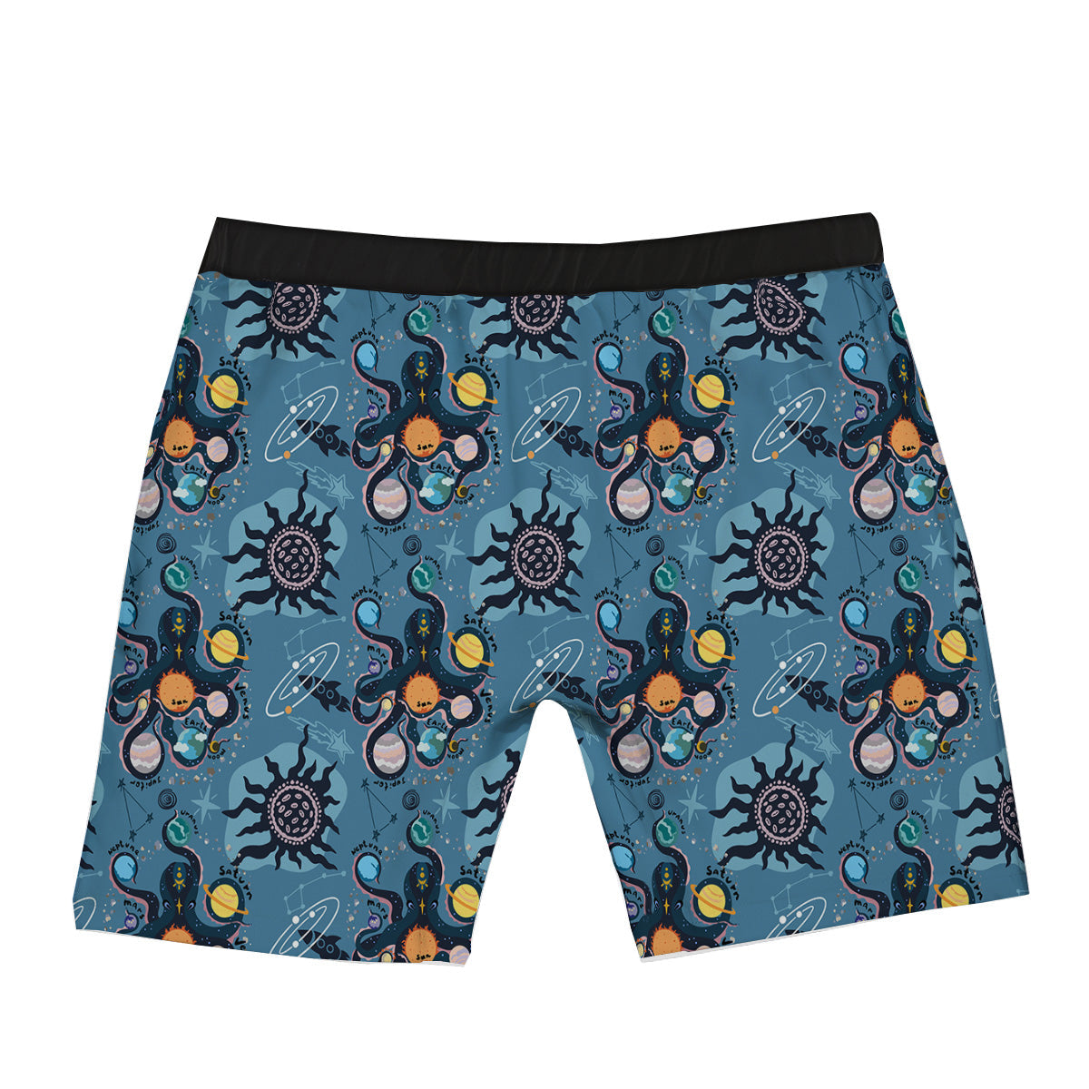 Alien On Planets Print Pattern Boxer Briefs-grizzshop