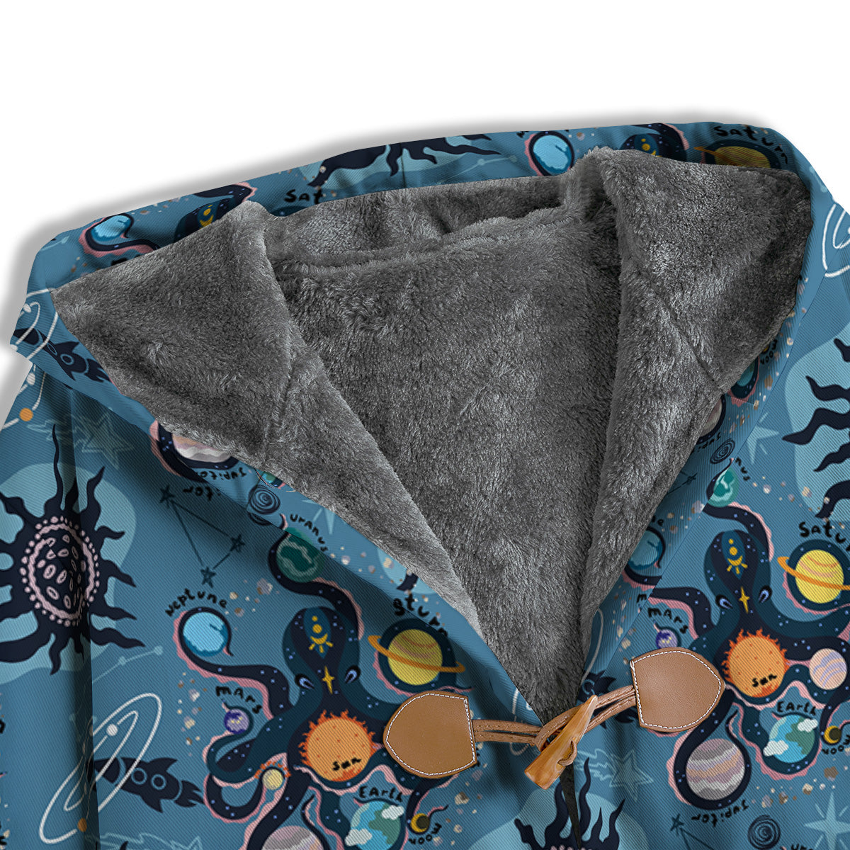 Alien On Planets Print Pattern Men's Windbreaker Jacket-grizzshop