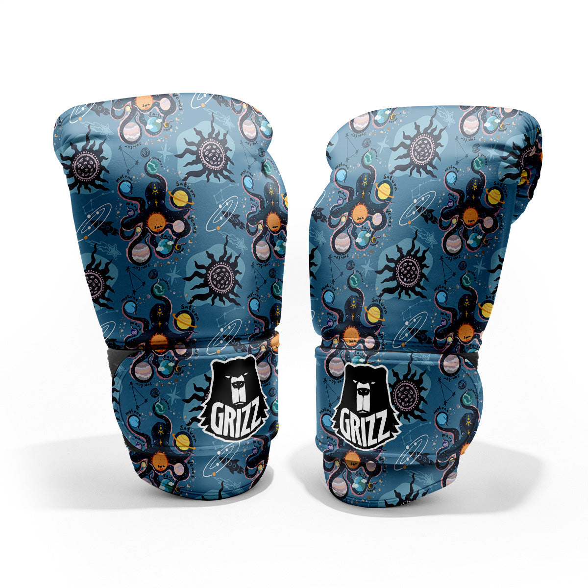 Alien On Planets Print Pattern Pro Boxing Glove