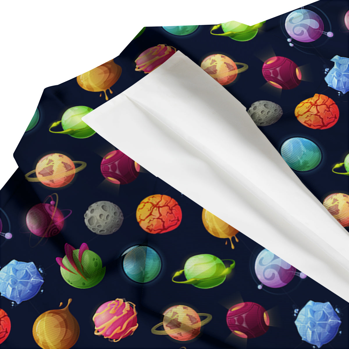 Alien Planets And Stars Print Pattern Men's Blazer-grizzshop