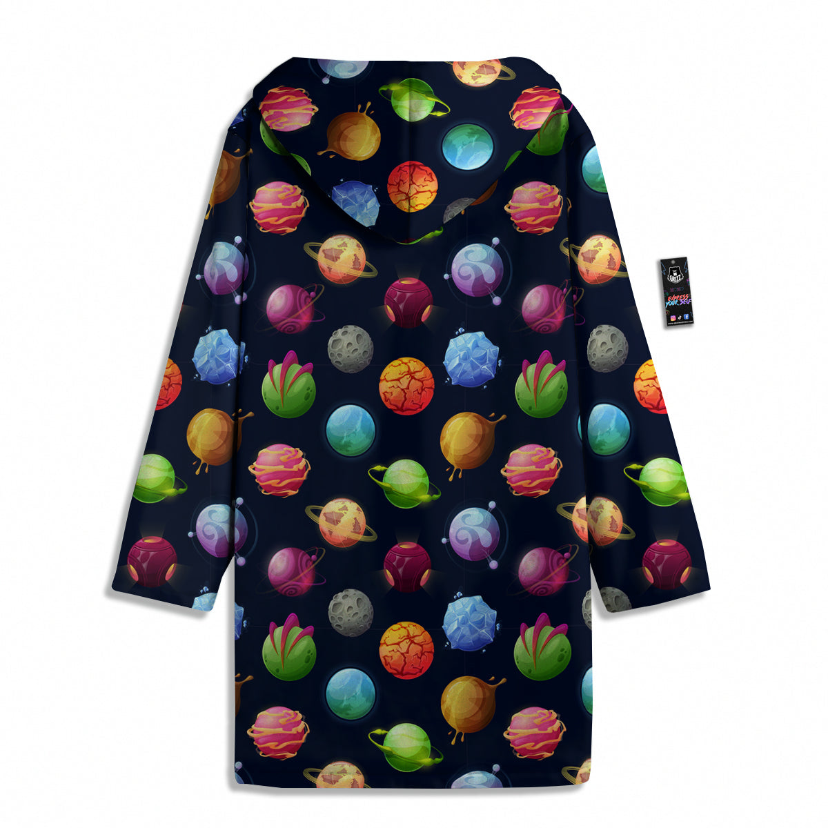 Alien Planets And Stars Print Pattern Men's Windbreaker Jacket-grizzshop