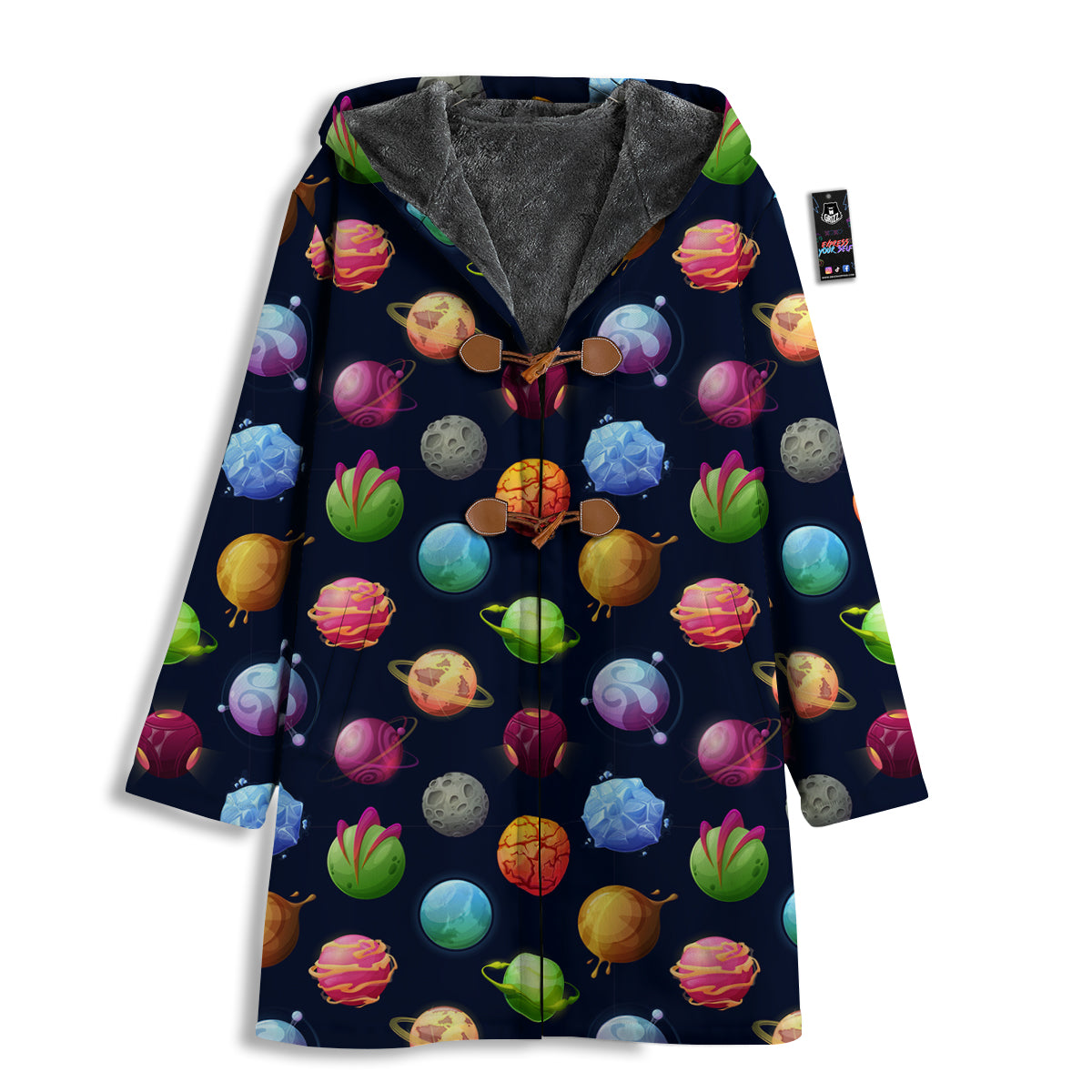 Alien Planets And Stars Print Pattern Men's Windbreaker Jacket-grizzshop