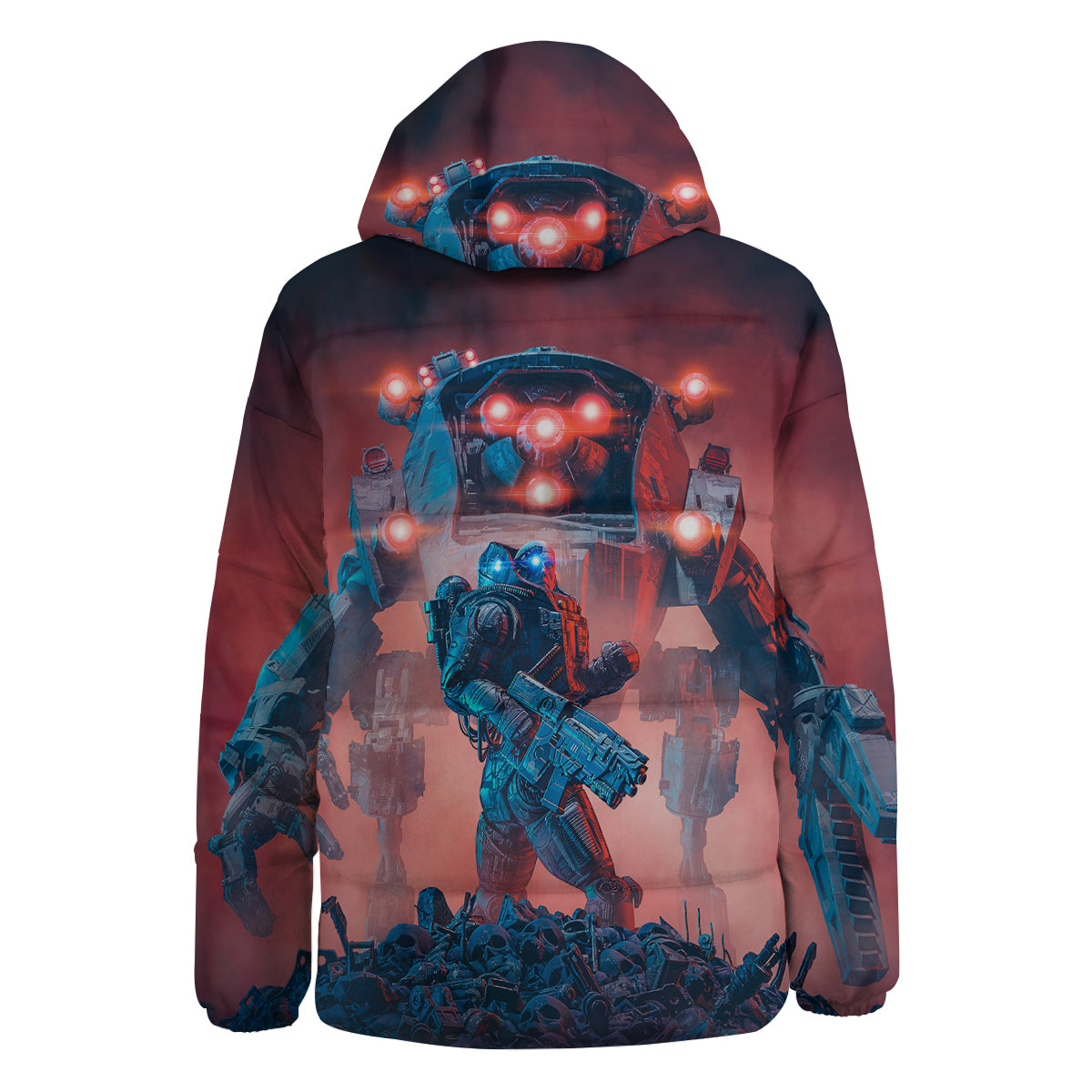 Alien Robot In the battlefield Down Jacket-grizzshop