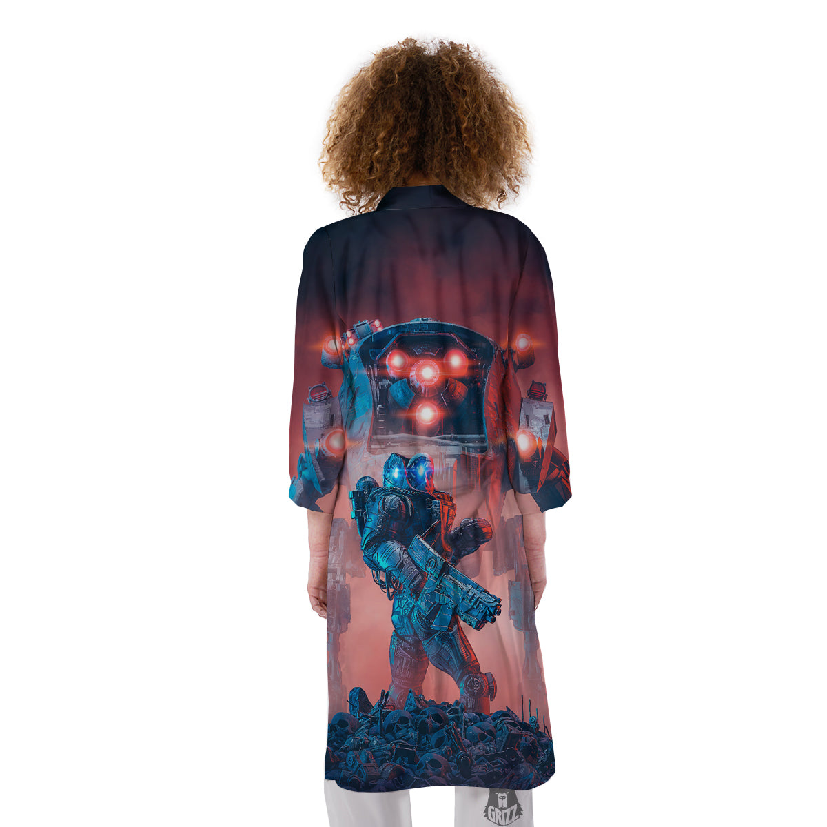 Alien Robot In the battlefield Kimono-grizzshop