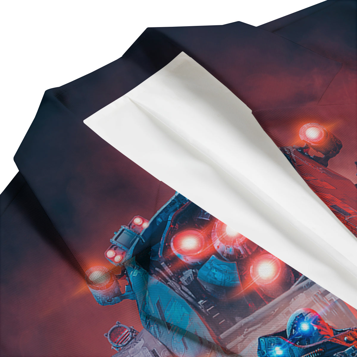 Alien Robot In the battlefield Men's Blazer-grizzshop