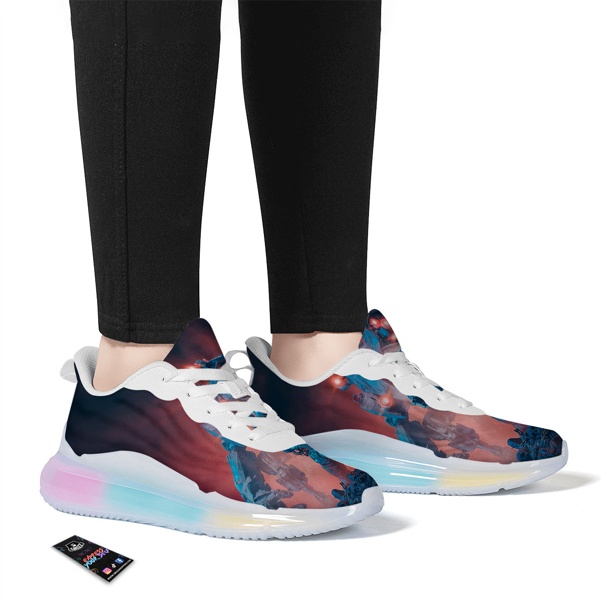 Alien Robot In the battlefield Running Sneakers-grizzshop