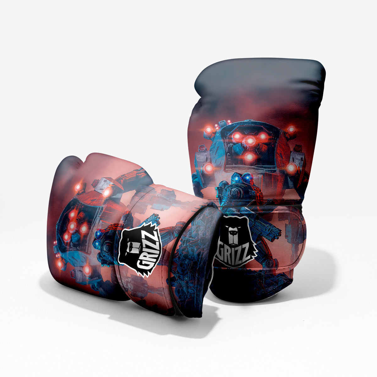 Alien Robot In the battlefield Sparring Gloves-grizzshop