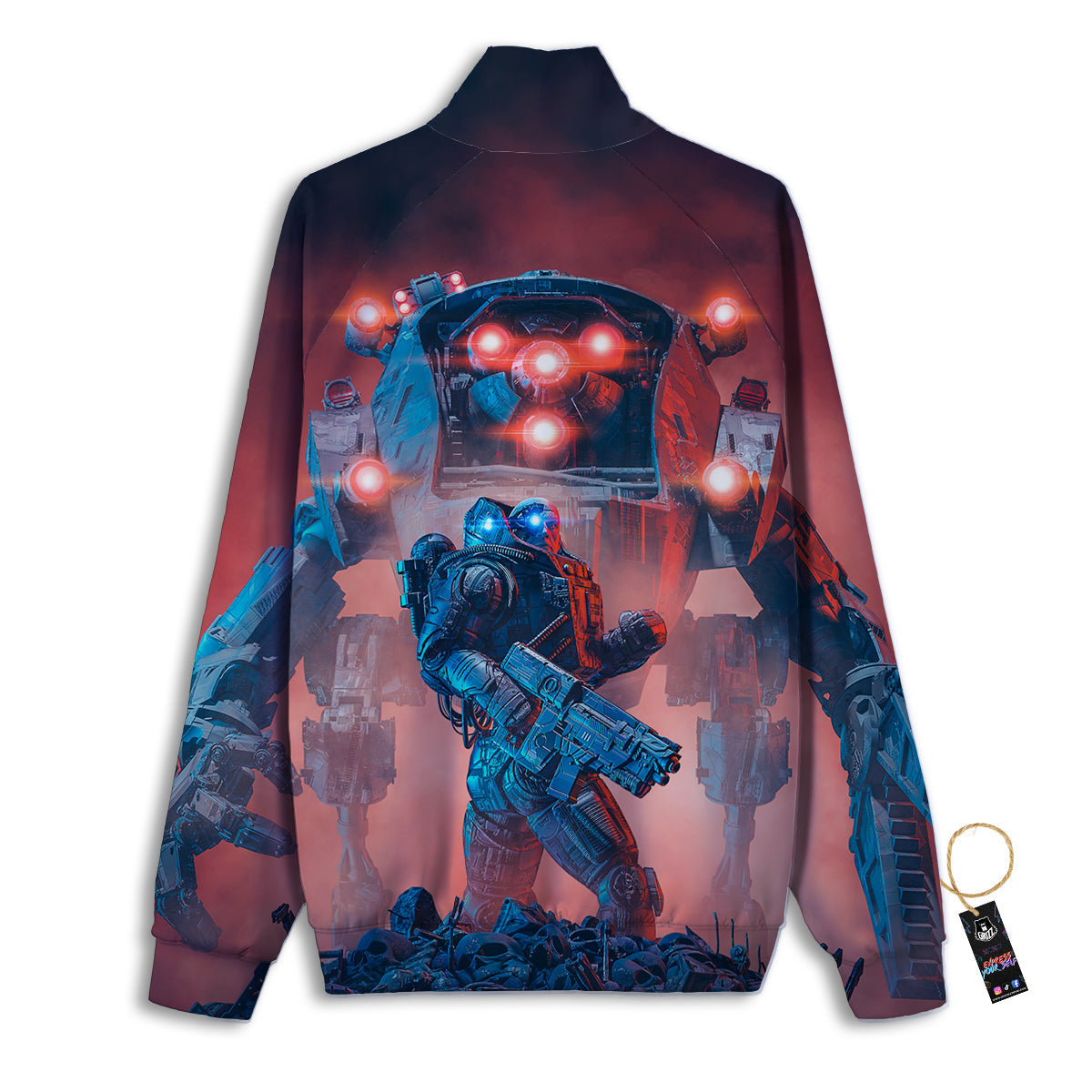 Alien Robot In the battlefield Track Jacket-grizzshop