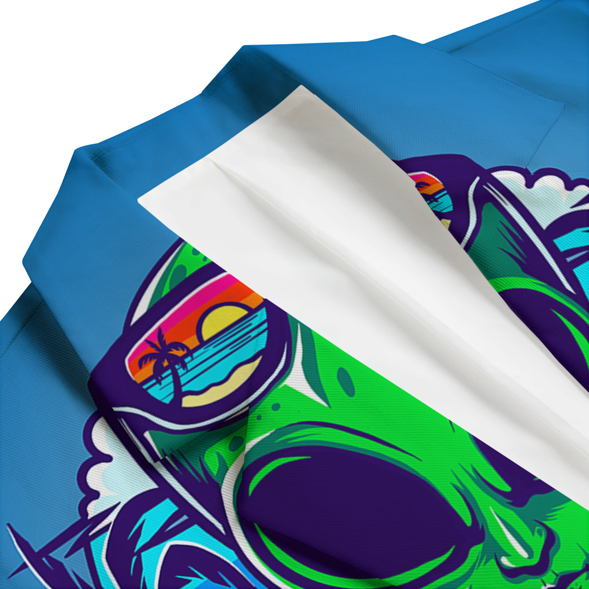 Alien Summer Beach Print Men's Blazer-grizzshop