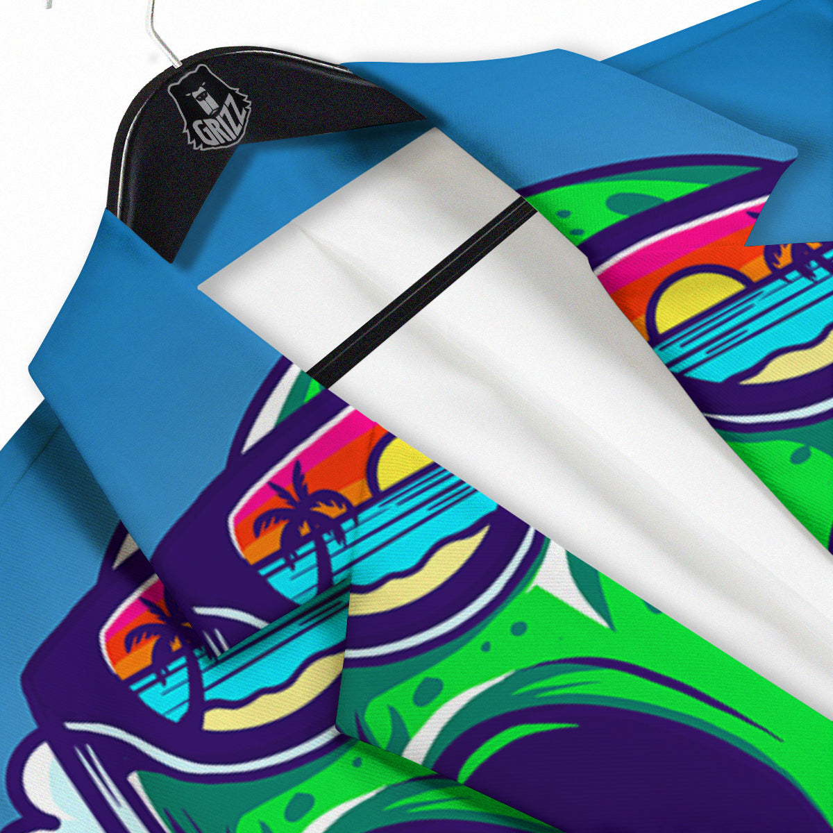 Alien Summer Beach Print Men's Sport Coat-grizzshop