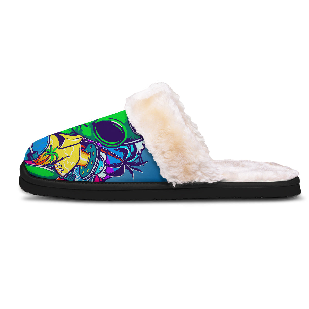 Alien Summer Beach Print Slippers-grizzshop
