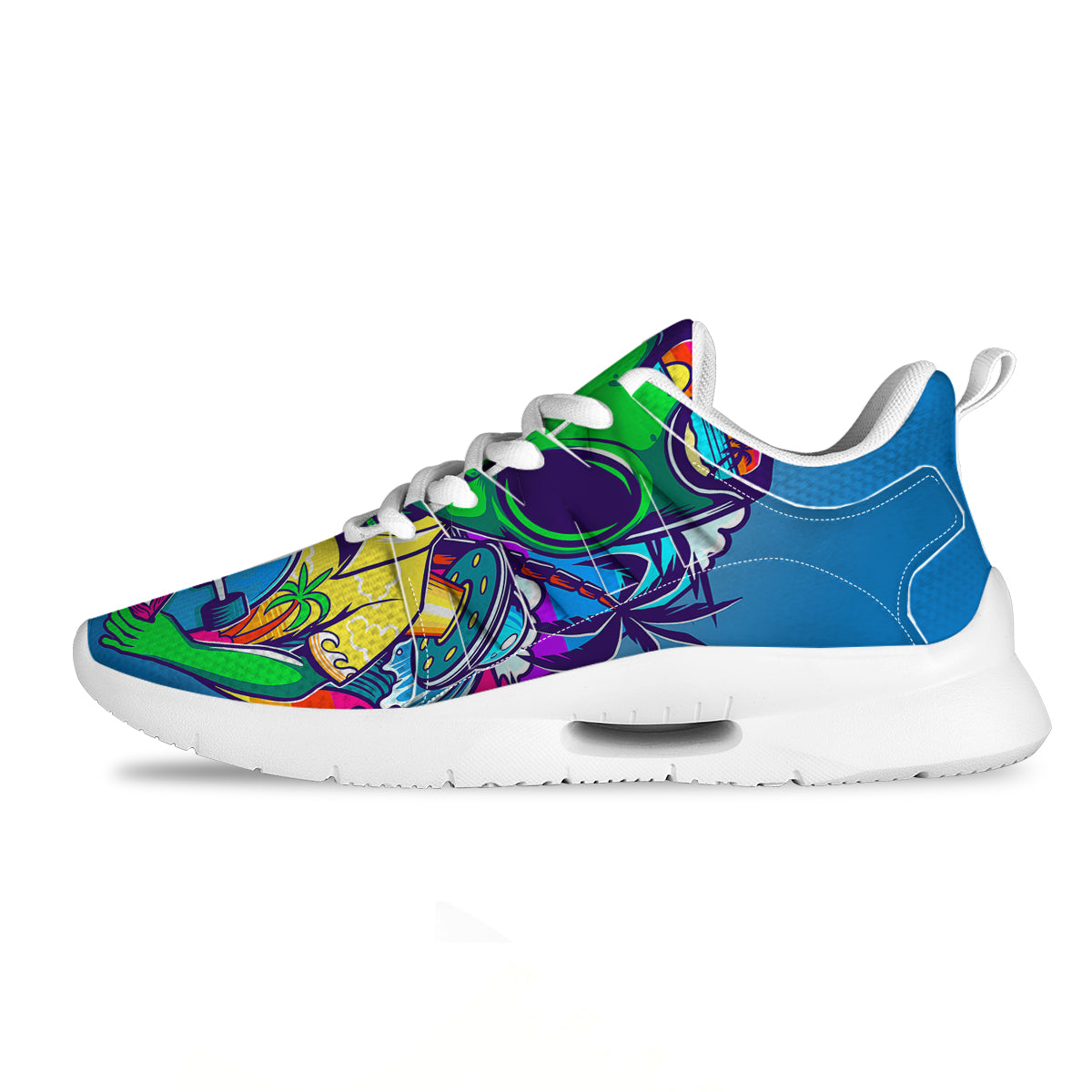 Alien Summer Beach Print Tennis Shoes-grizzshop