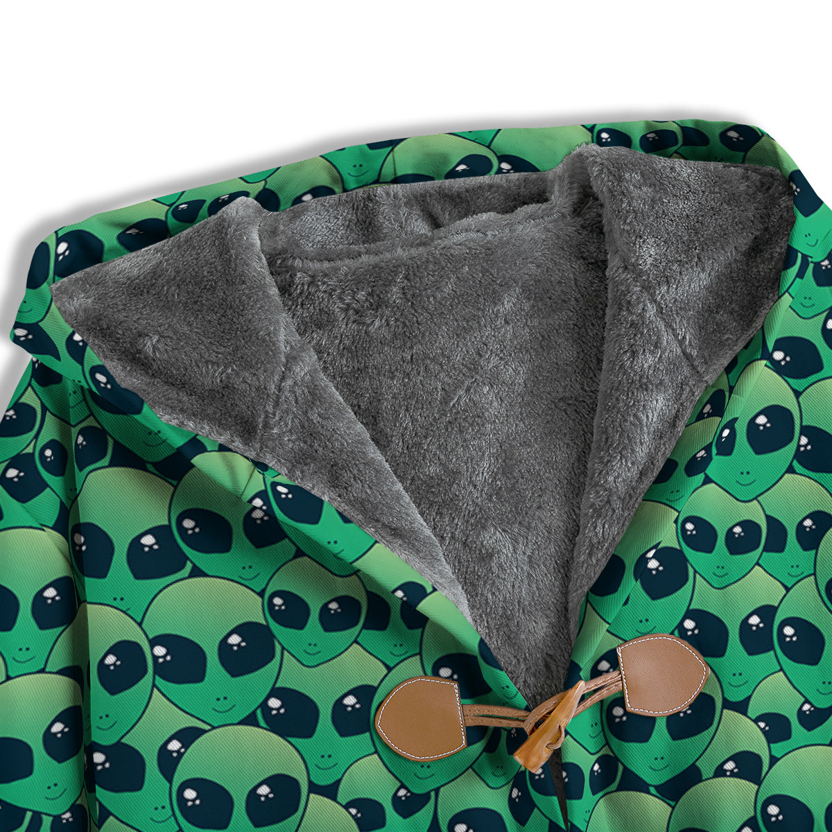 Alien UFO Green Cute Print Men's Windbreaker Jacket-grizzshop