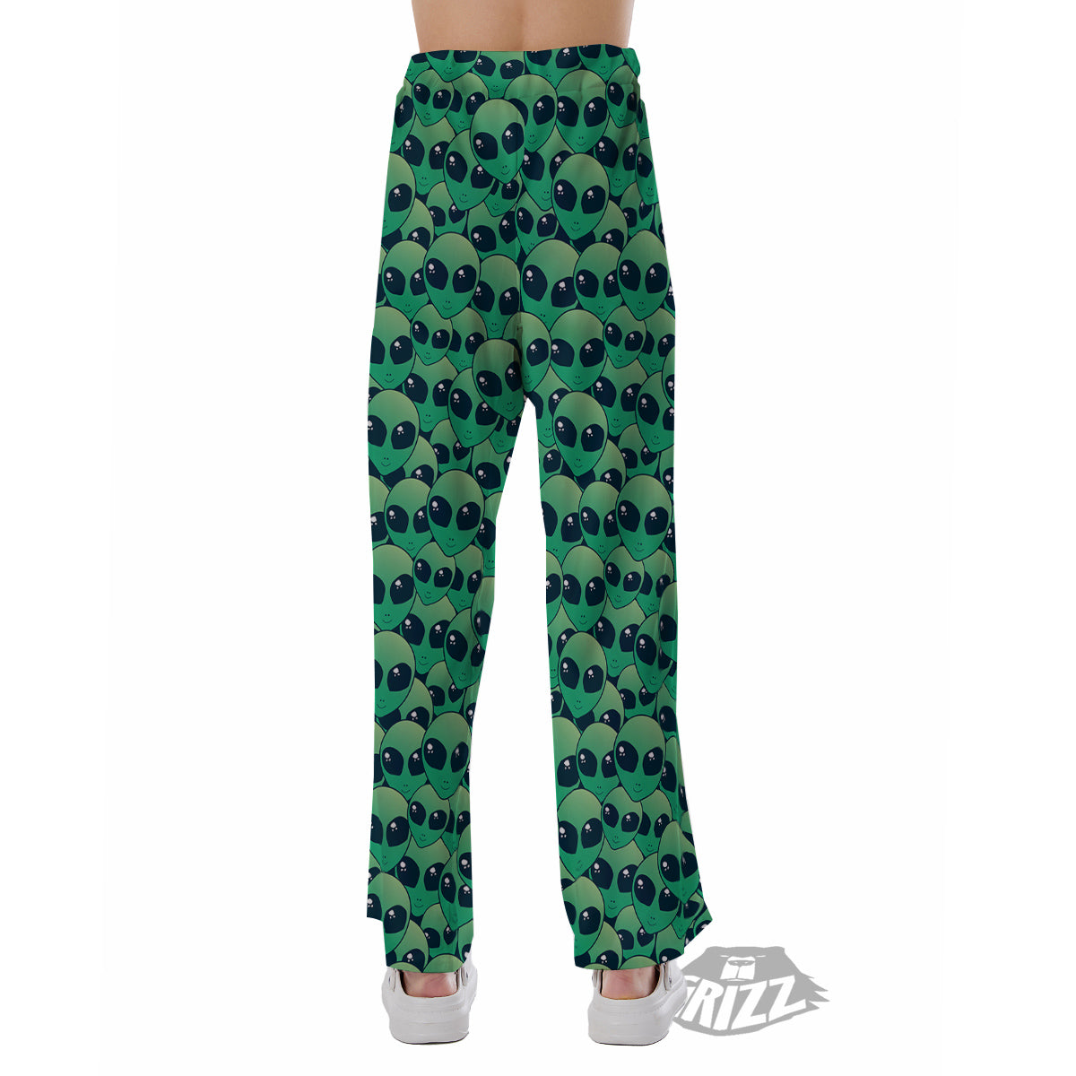 Alien UFO Green Cute Print Pajama Pants-grizzshop