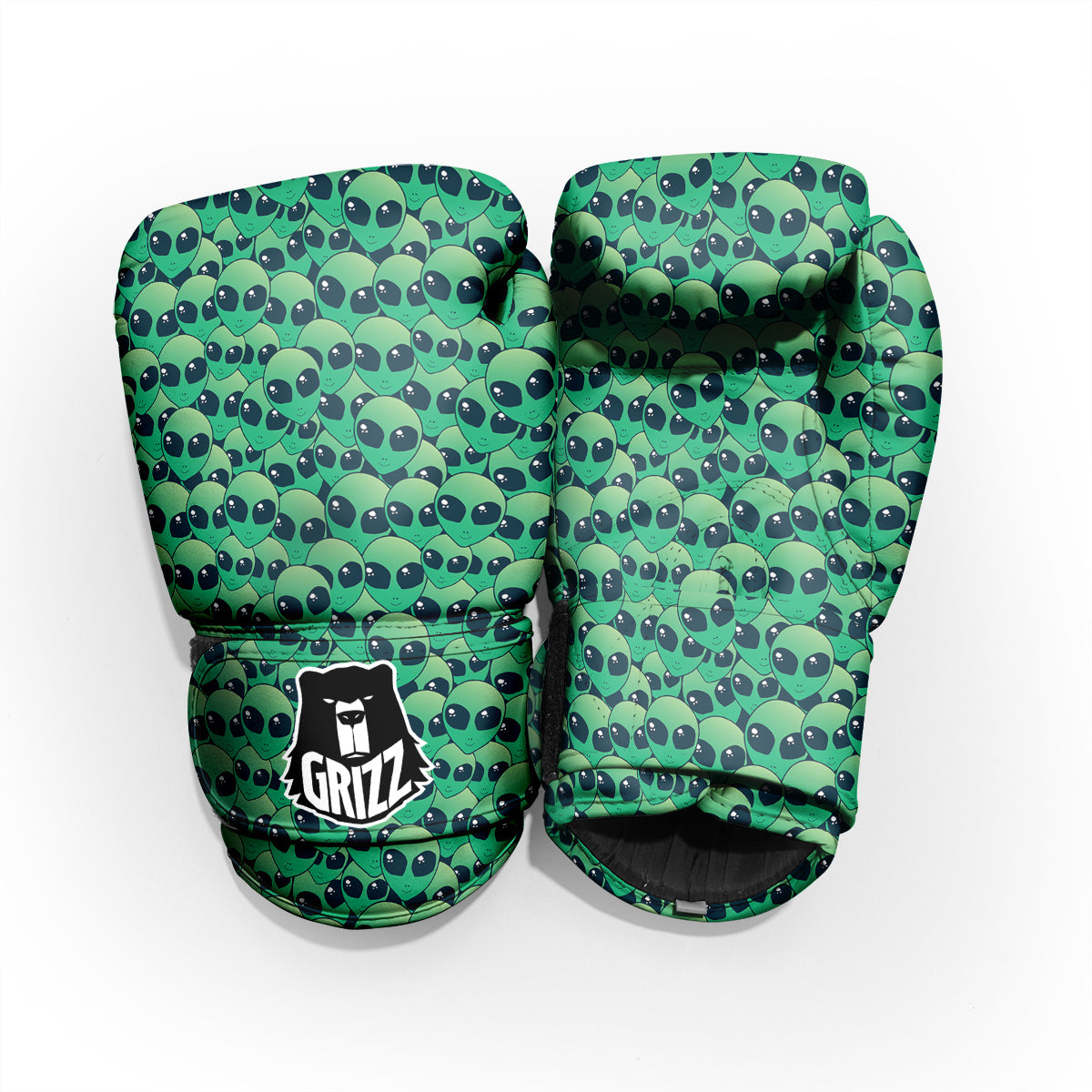 Alien UFO Green Cute Print Pro Boxing Glove