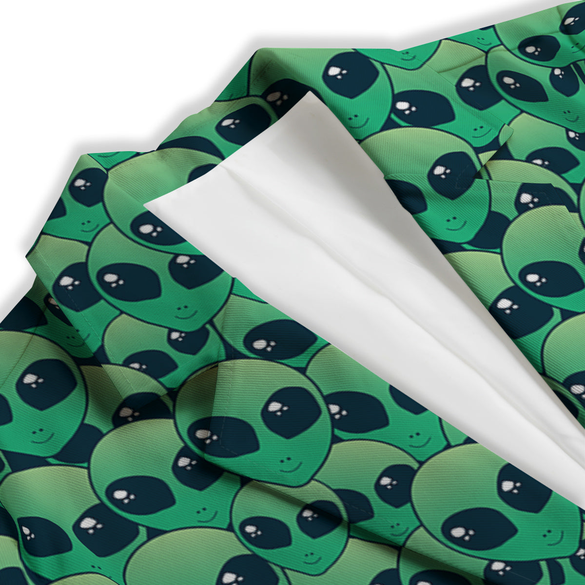 Alien UFO Green Cute Print Women's Blazer-grizzshop