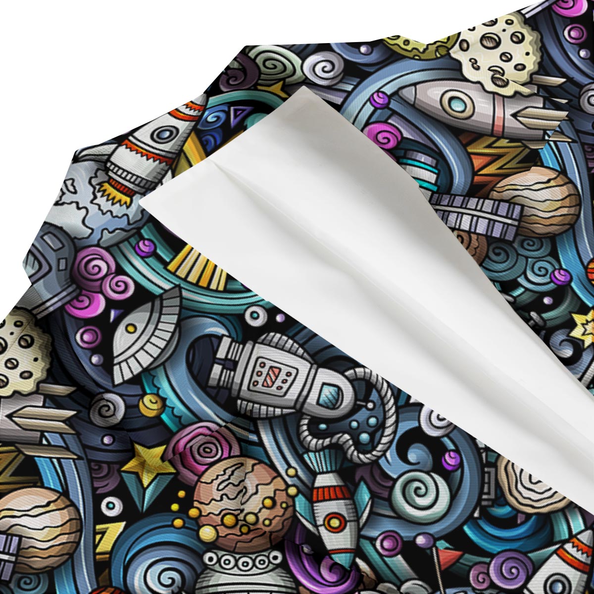Alien Ufo Psychedelic Pattern Print Men's Blazer-grizzshop
