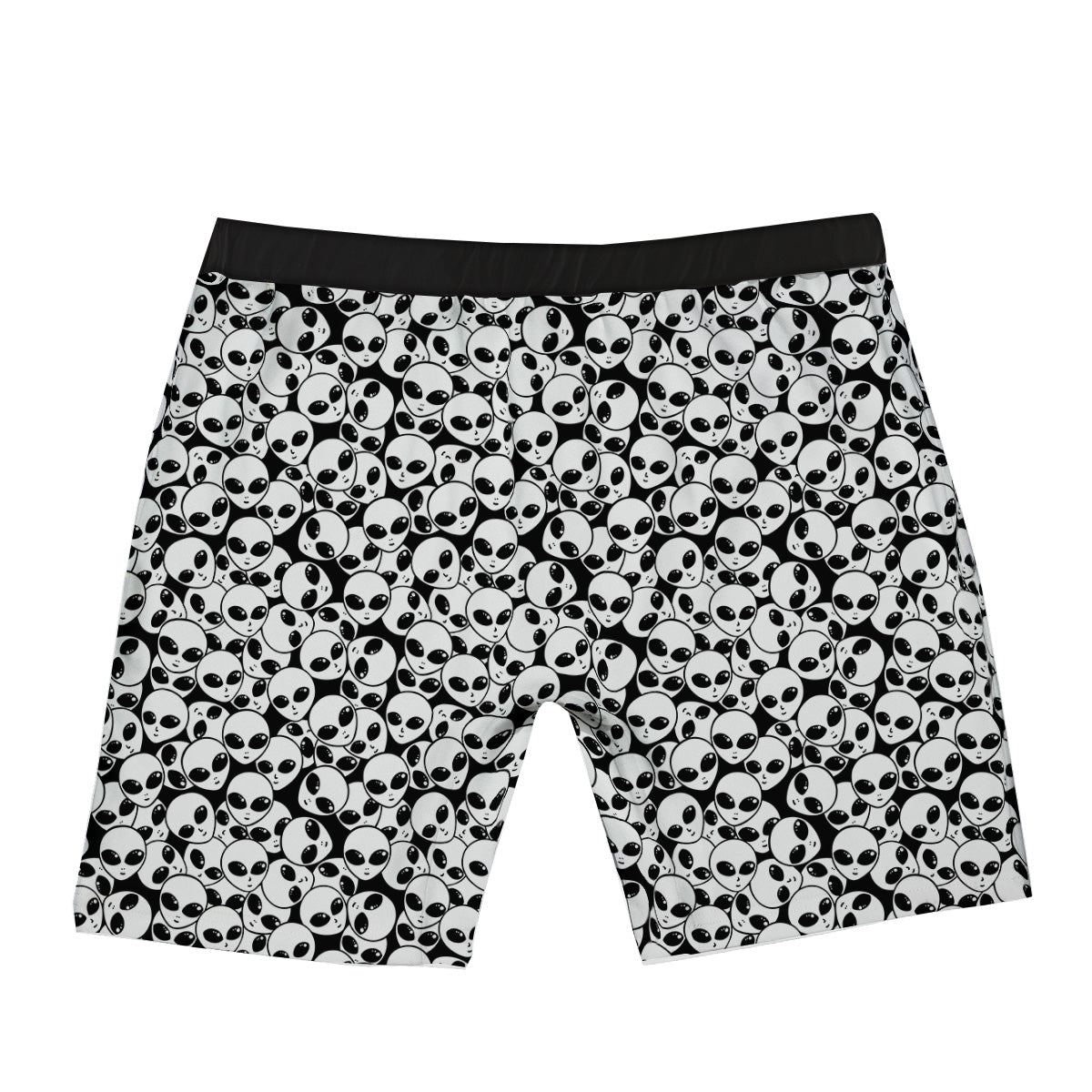 Alien White And Black Print Boxer Briefs-grizzshop
