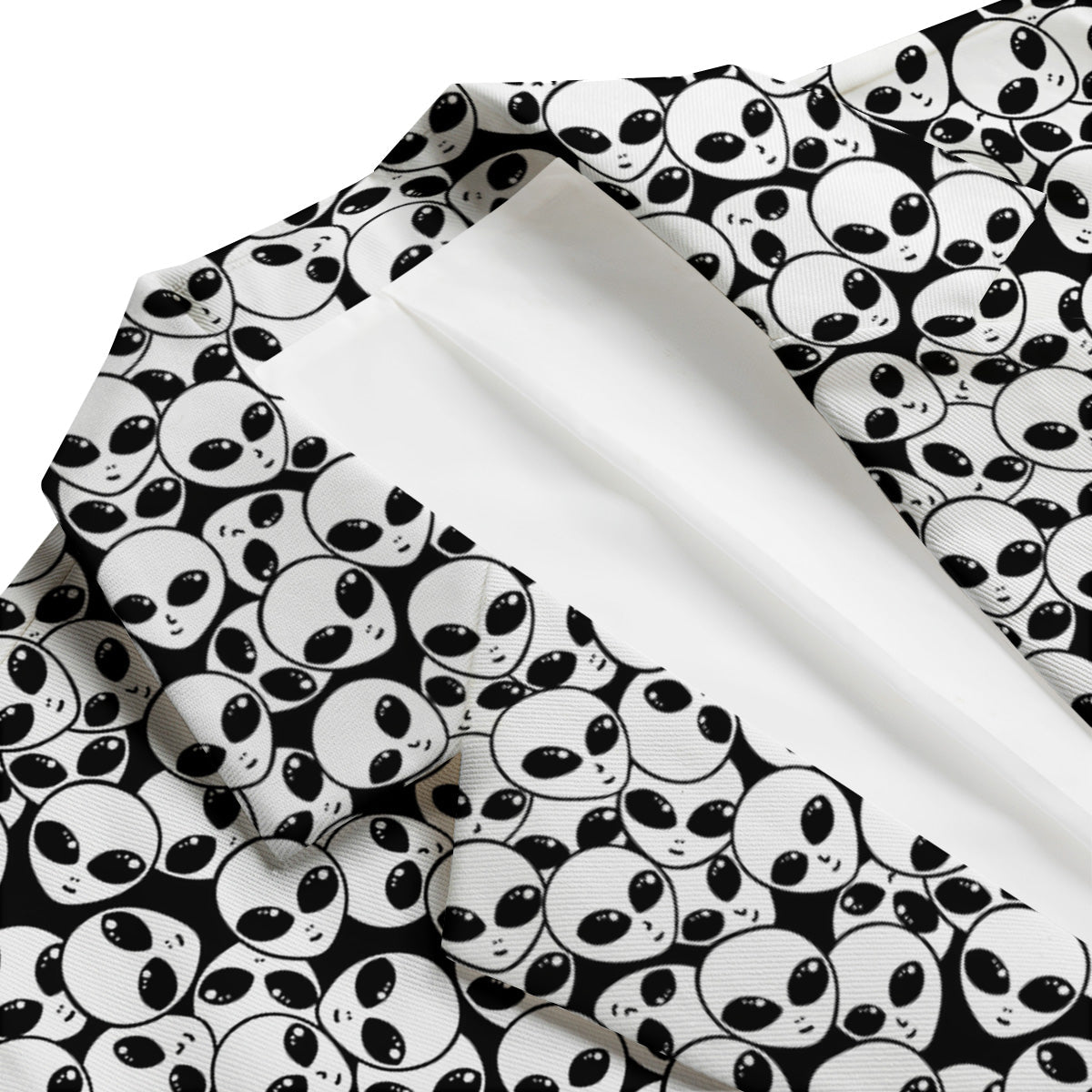Alien White And Black Print Men's Blazer-grizzshop