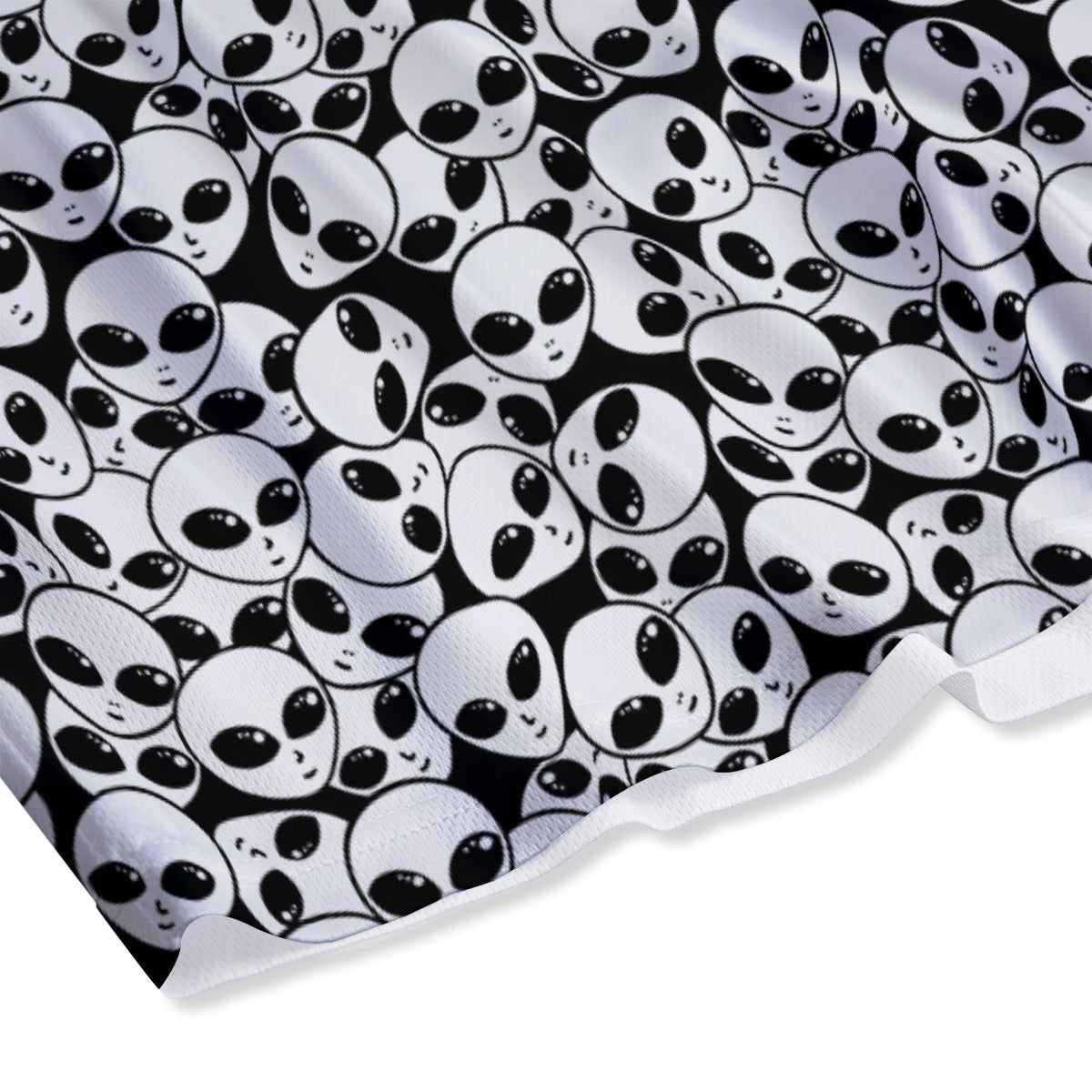 Argyle Diamond Shapes Black And White Print Pattern Mesh Shorts