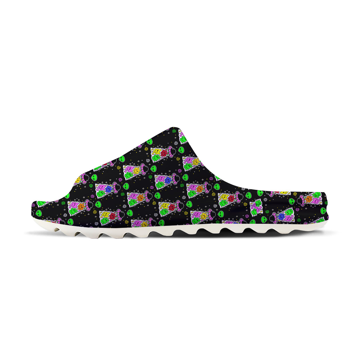 Alien And UFO Trippy Print Pattern Sandals-grizzshop
