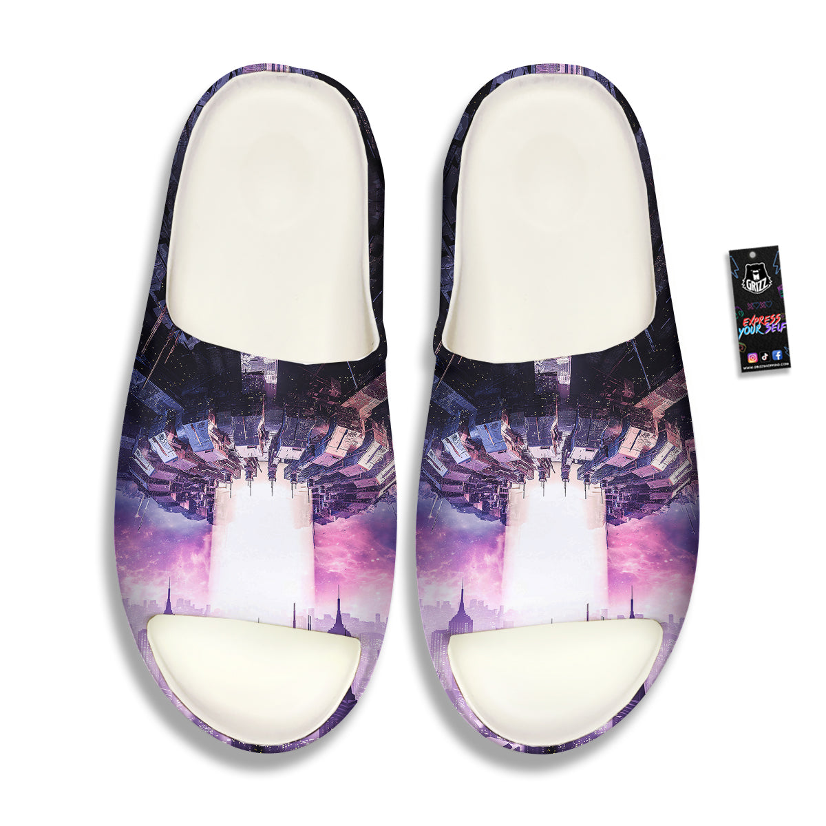 Alien Invasion Print Sandals-grizzshop