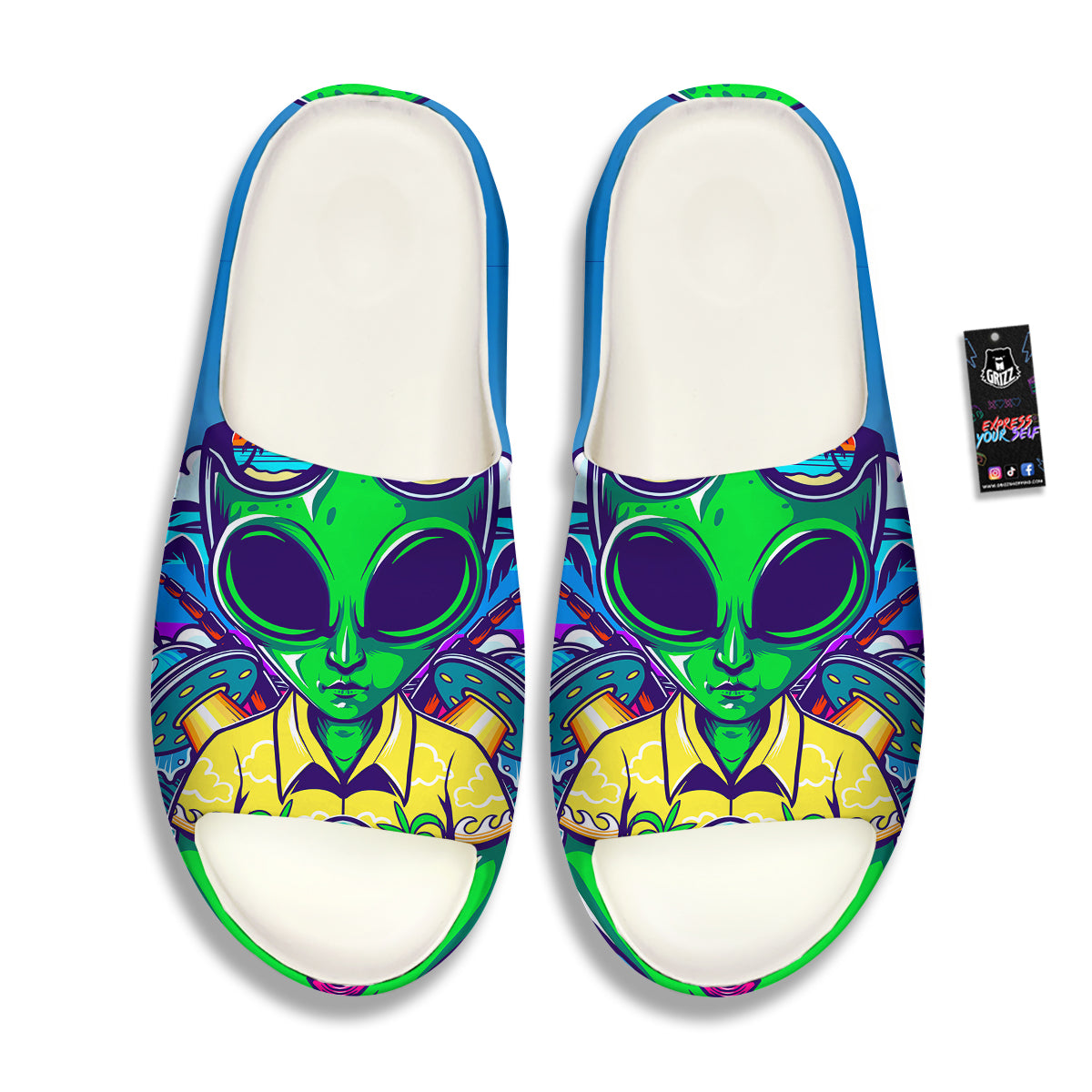 Alien Summer Beach Print Sandals-grizzshop