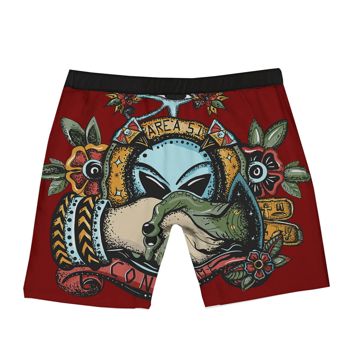 Aliens Area 51 Print Boxer Briefs-grizzshop