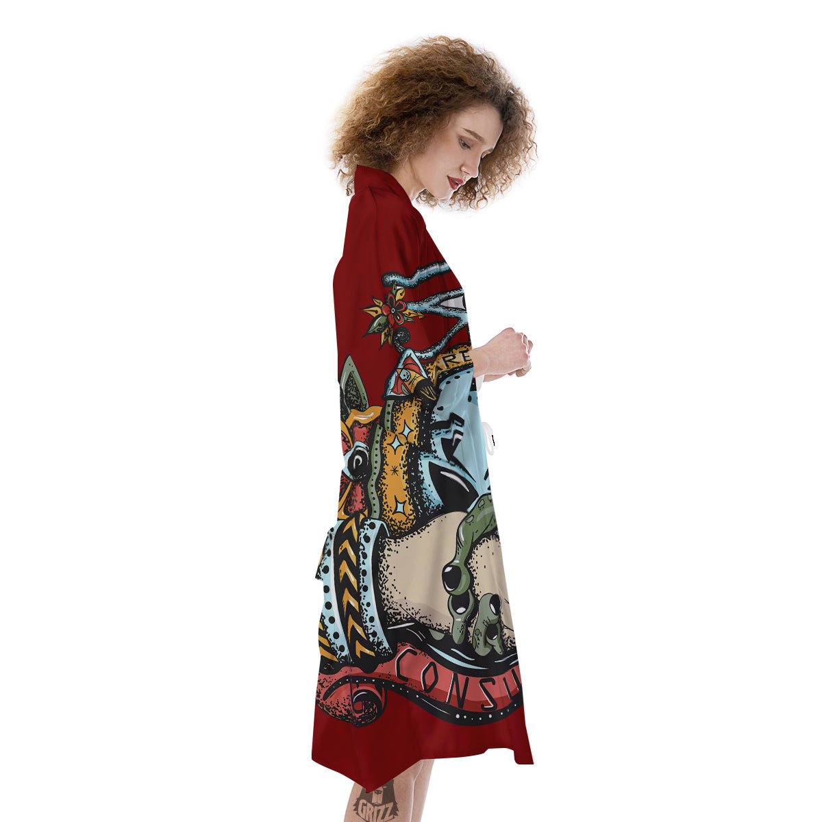 Aliens Area 51 Print Kimono-grizzshop