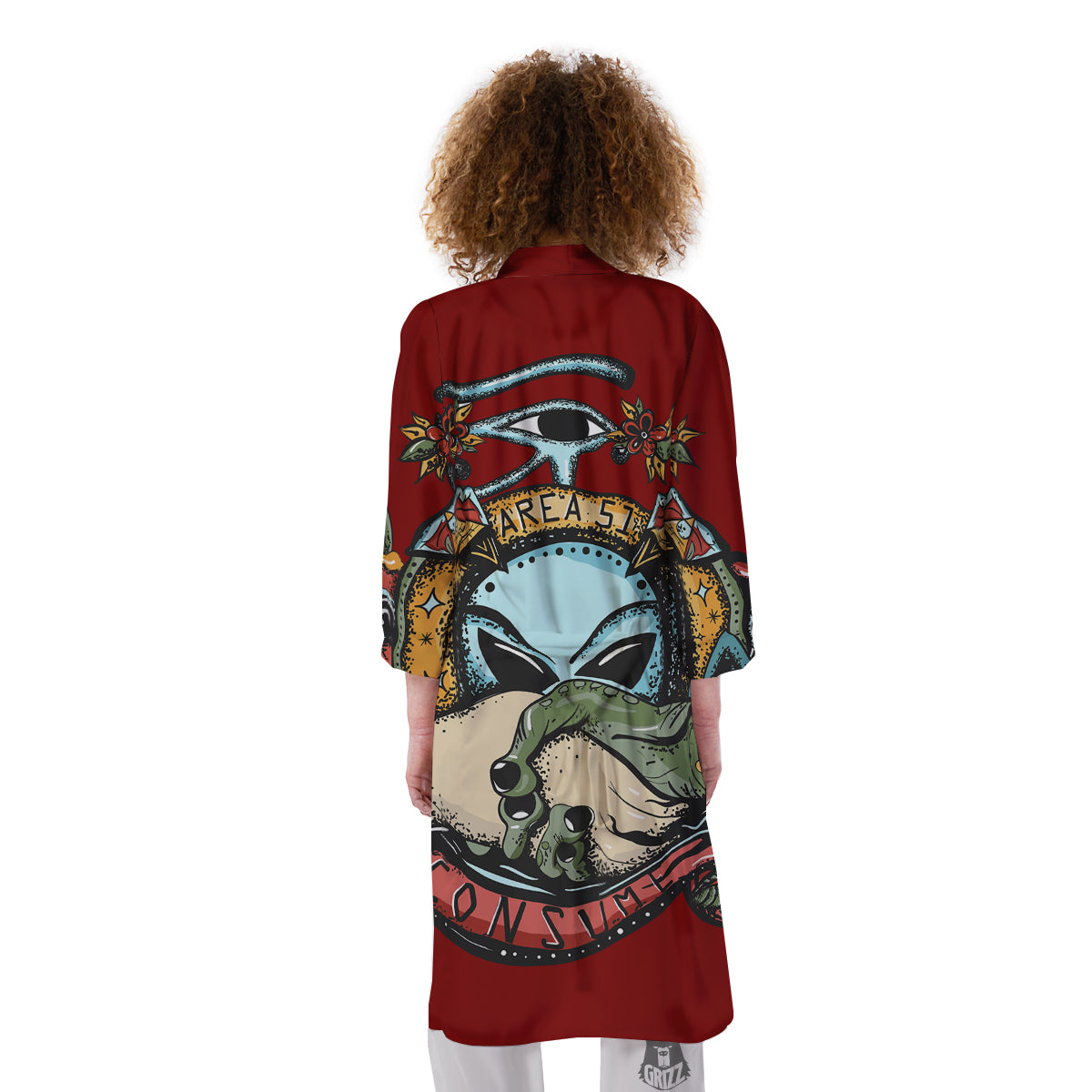 Aliens Area 51 Print Kimono-grizzshop