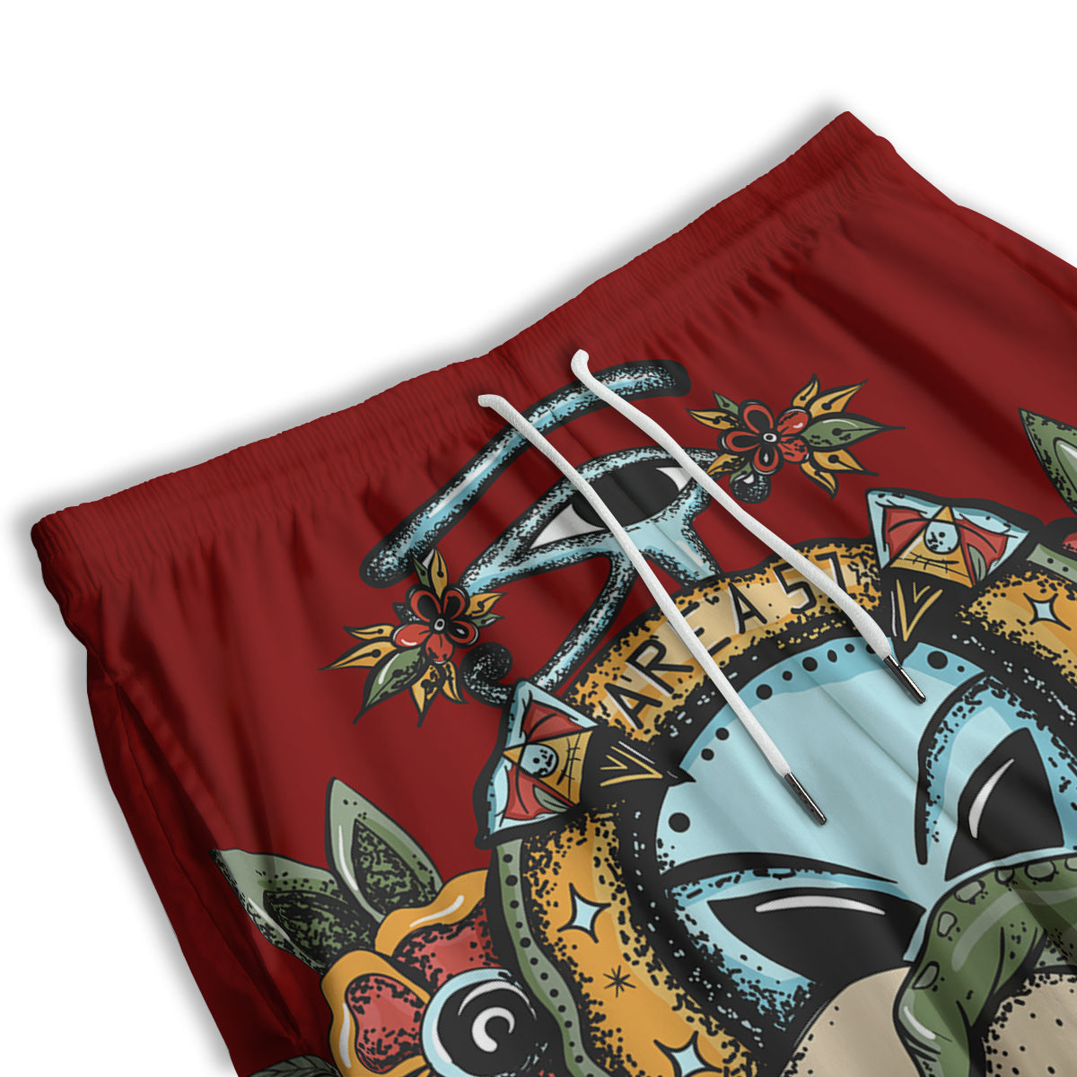 Aliens Area 51 Print Men's Athletic Shorts