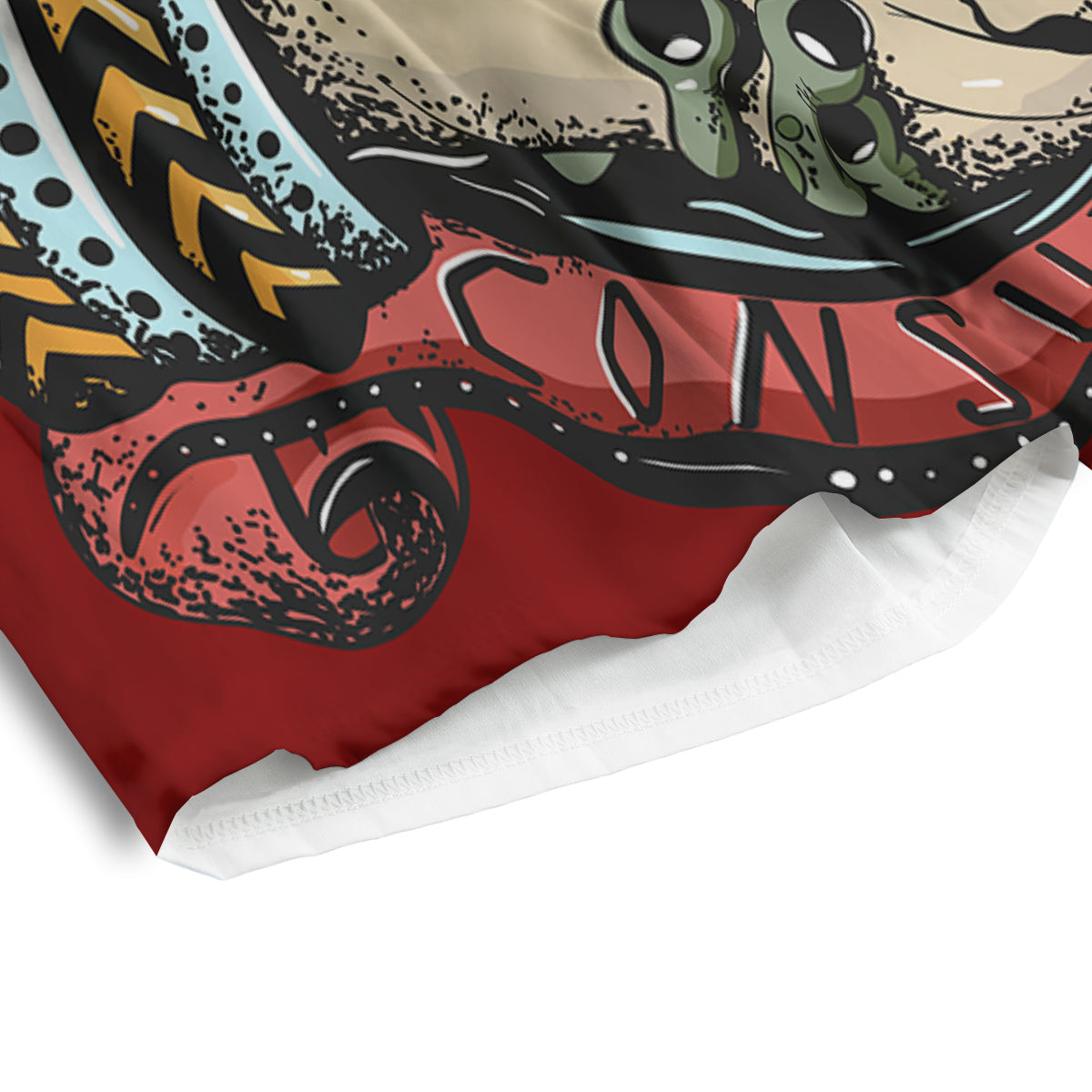 Aliens Area 51 Print Men's Athletic Shorts