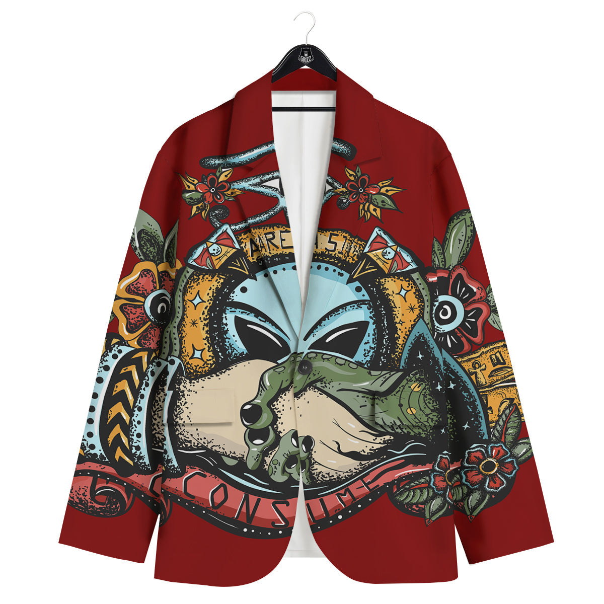 Aliens Area 51 Print Men's Sport Coat-grizzshop